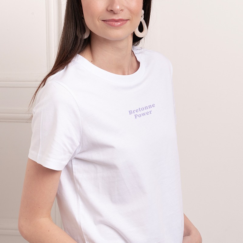 T shirt femme brode Joli mot Personnalisable