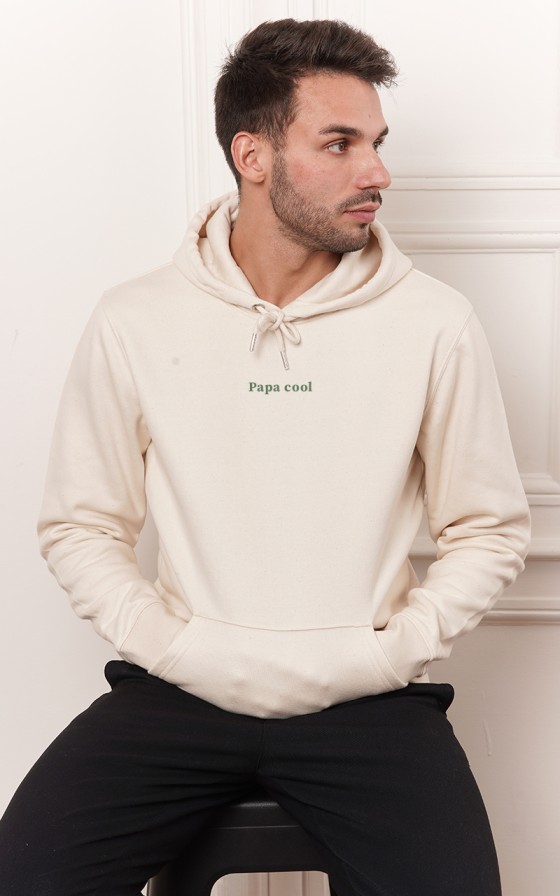 Sweat à capuche brodé Joli mot - Personnalisable