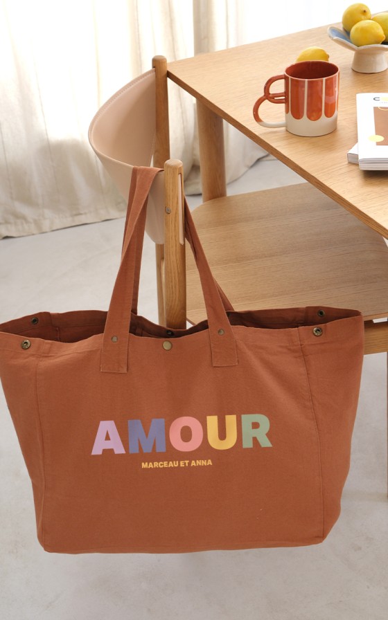 Grand cabas Amour multicolore - Personnalisable