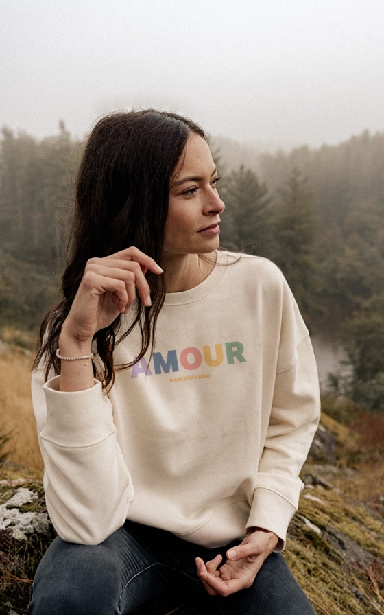 Sweat femme Amour multicolore - Personnalisable