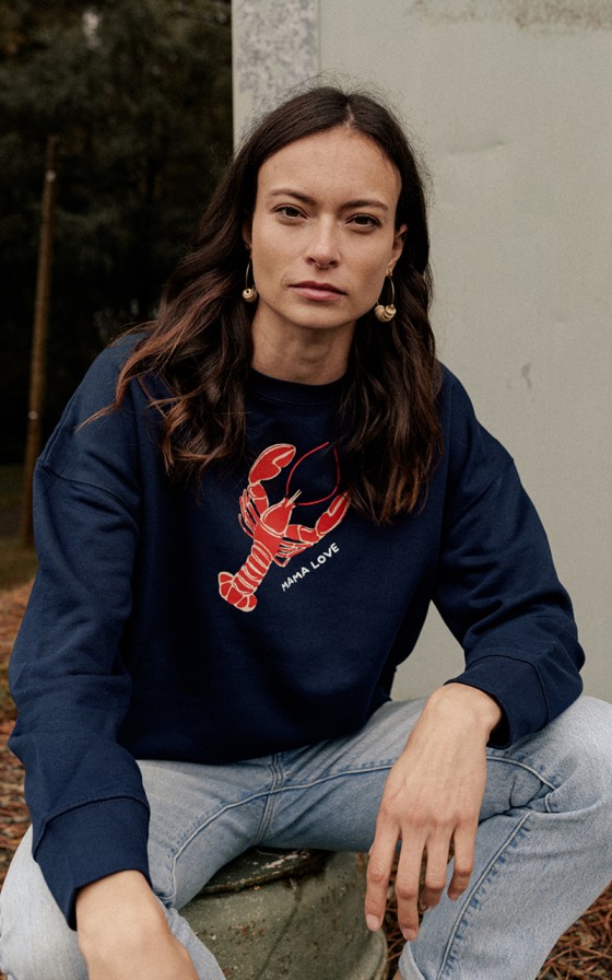 Sweat femme Grand homard - Personnalisable