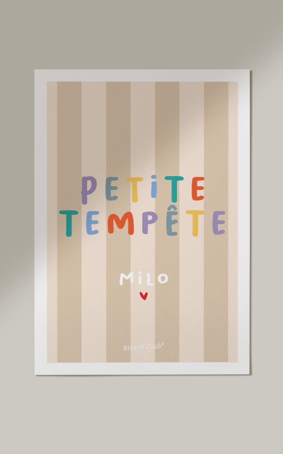 Affiche enfant Petite tempête - Personnalisable