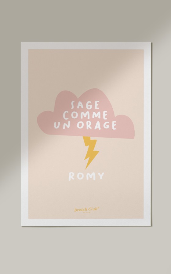 Affiche Sage comme un orage - Personnalisable