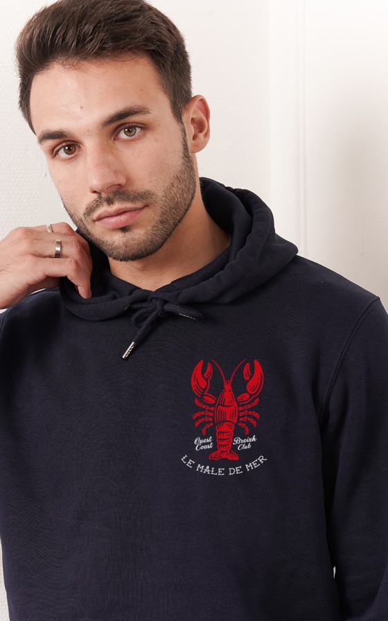 Sweat à capuche Homard oldschool - Personnalisable