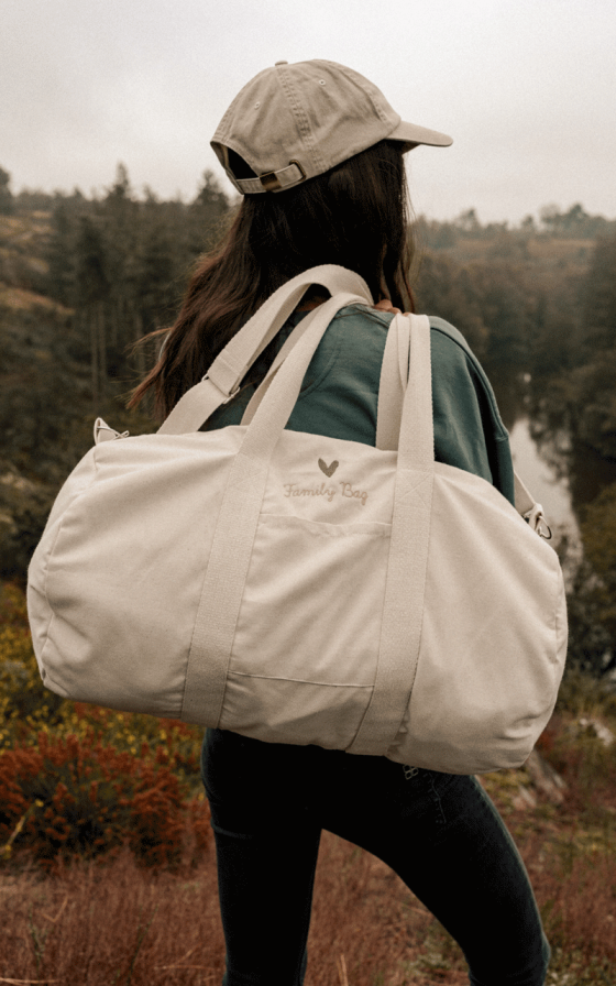 Sac week-end brodé Mon petit coeur - Personnalisable