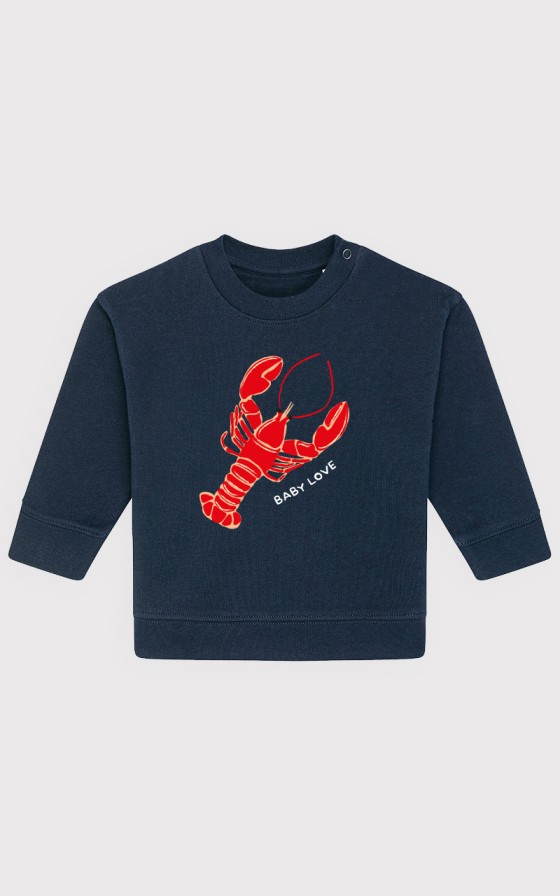 Sweat bébé Grand Homard - Personnalisable