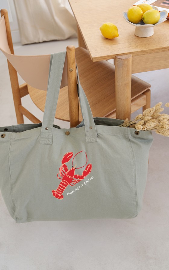 Grand cabas Grand homard - Personnalisable