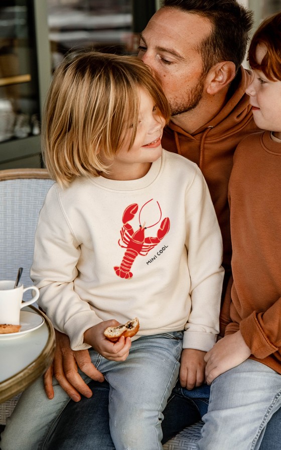 Sweat enfant Grand homard - Personnalisable